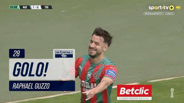 GOLO! Marítimo, Raphael Guzzo aos 28', Marítimo 1-0 Torreense