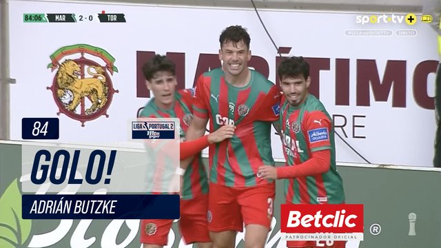 GOLO! Marítimo, Adrián Butzke aos 84', Marítimo 2-0 Torreense