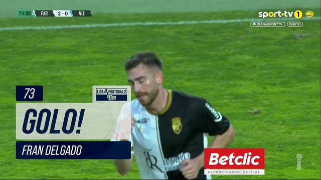 GOLO! Farense, Fran Delgado aos 73', Farense 2-0 Vizela