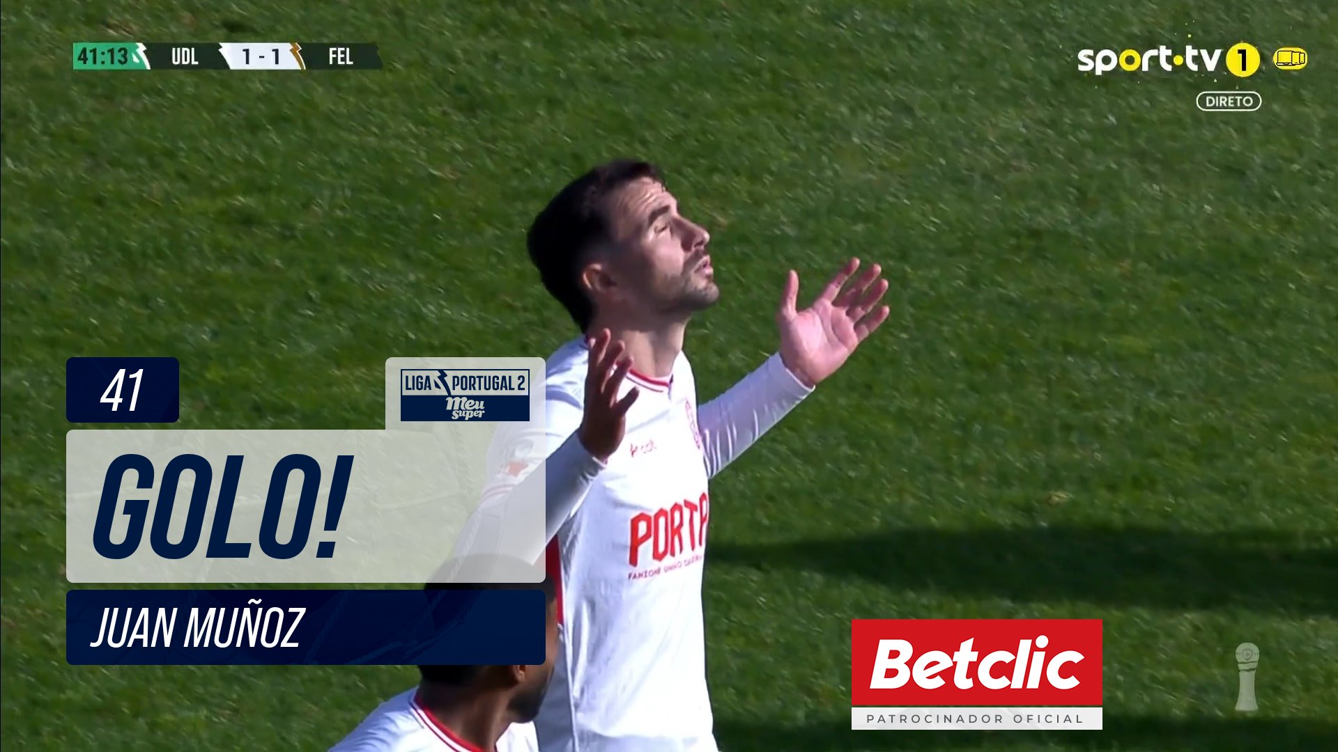 GOLO! U. Leiria, Juan Muñoz aos 41', U. Leiria 1-...