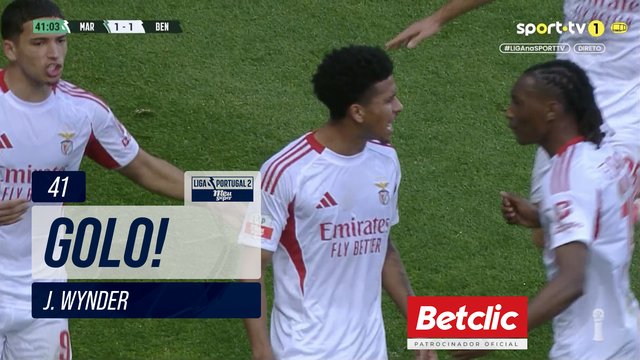GOLO! Benfica B, J. Wynder aos 41', Marítimo 1-1 Benfica B