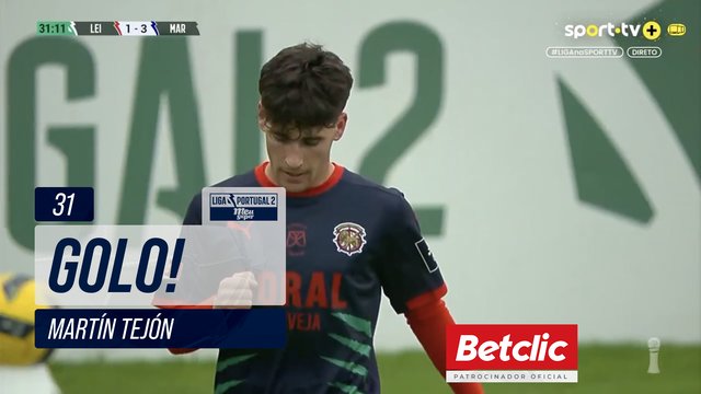 GOLO! Marítimo, Martín Tejón aos 31', Leixões 1-3 Marítimo