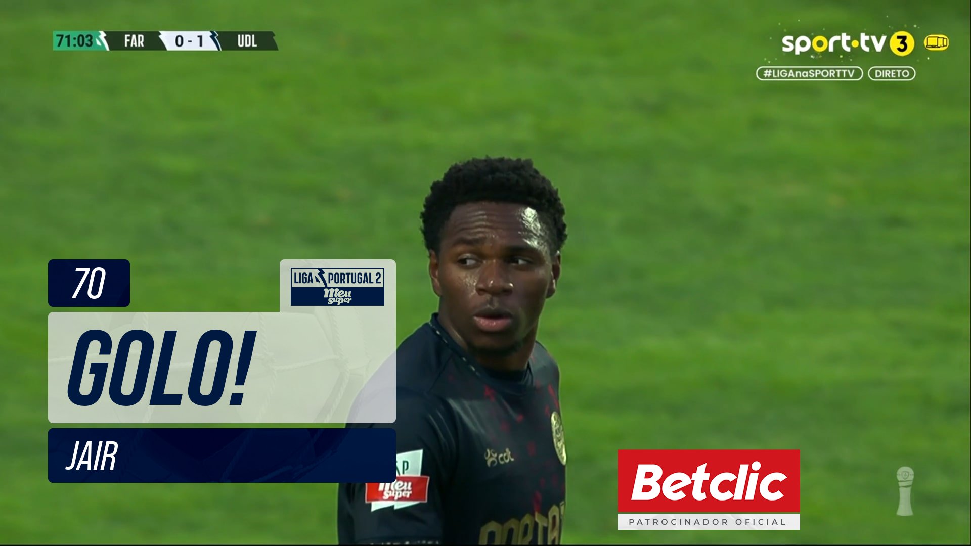GOLO! U. Leiria, Jair aos 70', Farense 0-1 U. Leiria