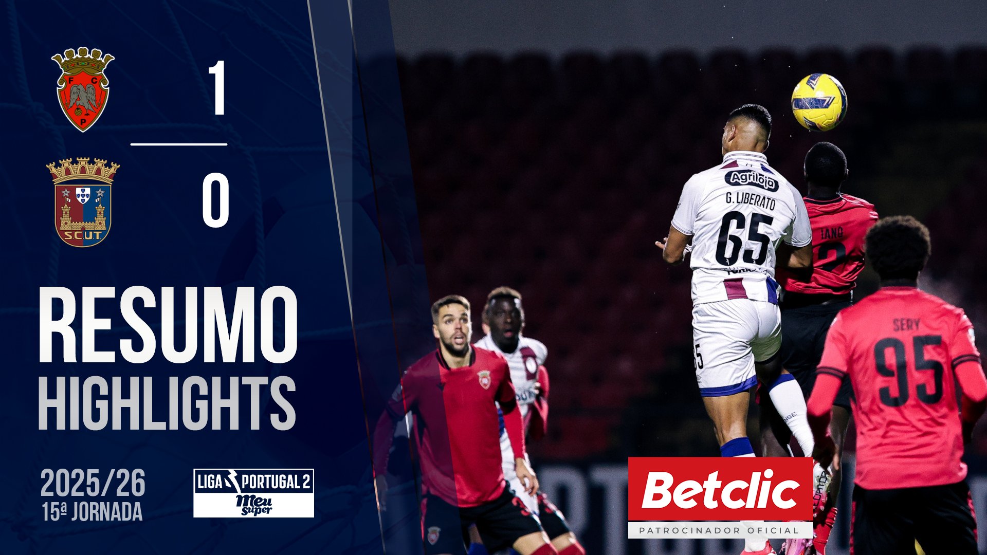 Liga Meu Super (15ª Jornada): Resumo Penafiel 1-0 Torreense