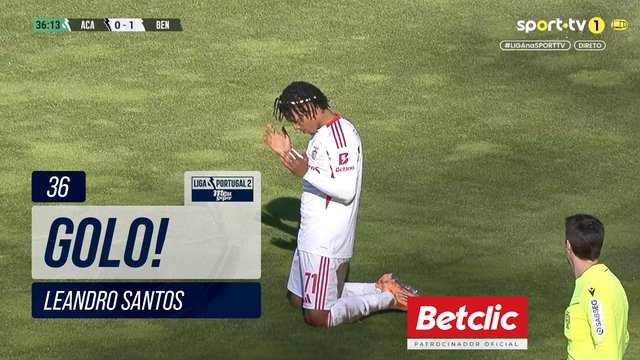 GOLO! Benfica B, Leandro Santos aos 36', Académico 0-1 Benfica B