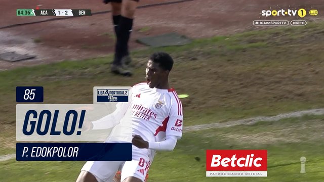 GOLO! Benfica B, P. Edokpolor aos 85', Académico 1-2 Benfica B