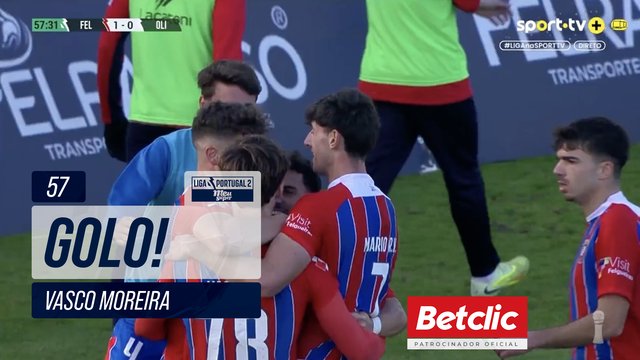 GOLO! Felgueiras, Vasco Moreira aos 57', Felgueiras 1-0 Oliveirense
