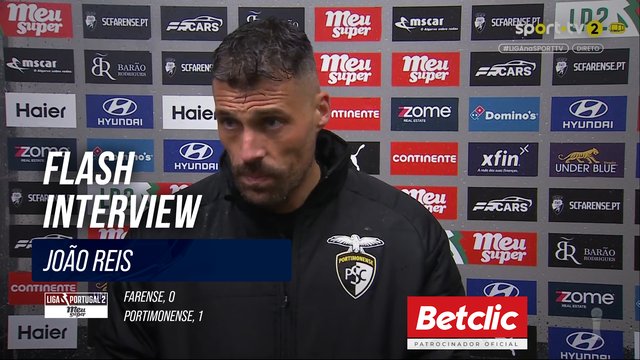Portimonense, Flash Interview, João Reis
