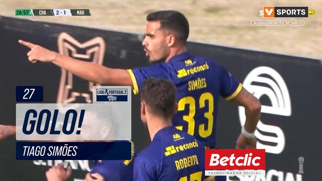 GOLO! Chaves, Tiago Simões aos 27', Chaves 2-1 Marítimo