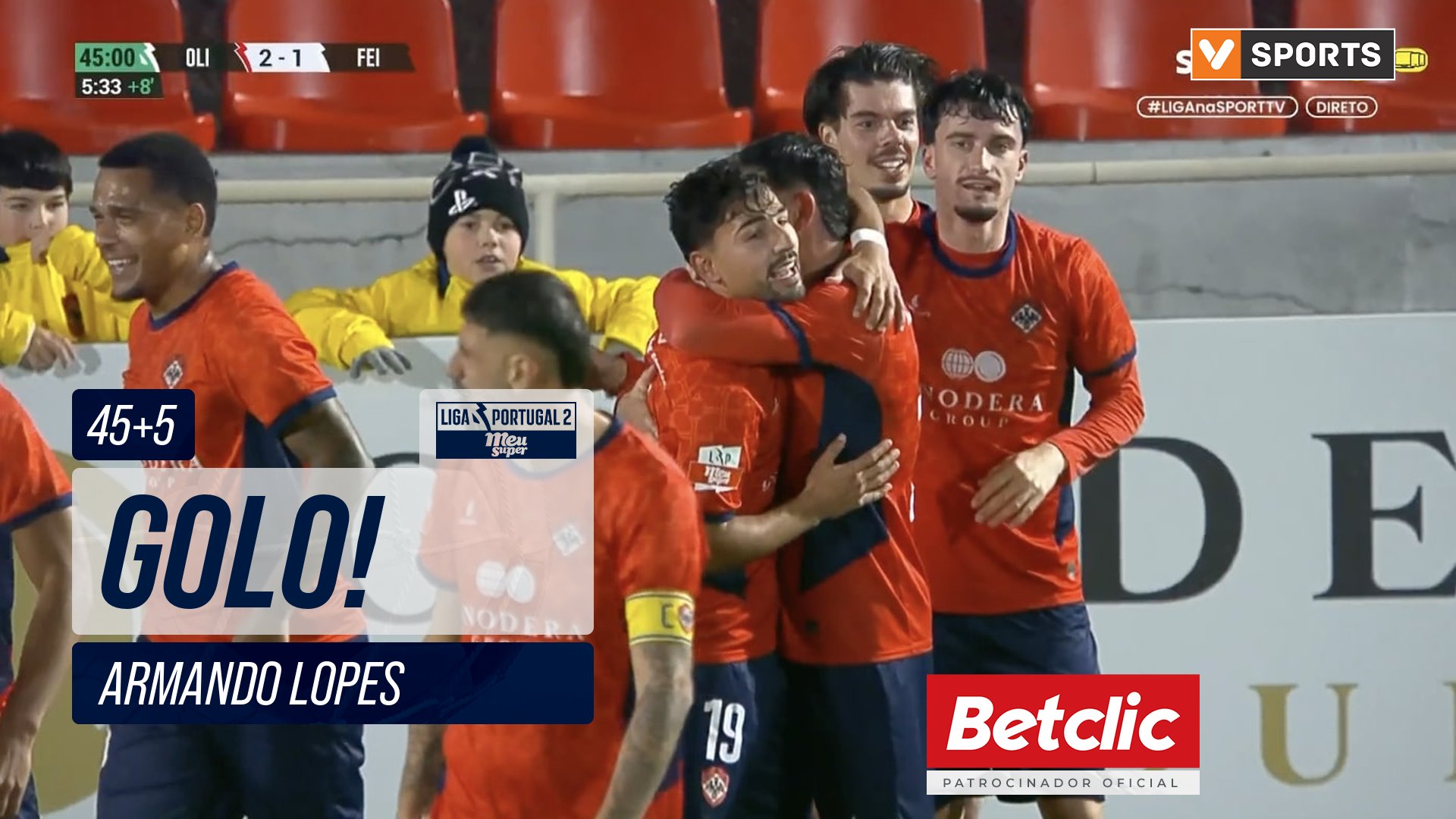 GOLO! Oliveirense, Armando Lopes aos 45'+5', Olive...