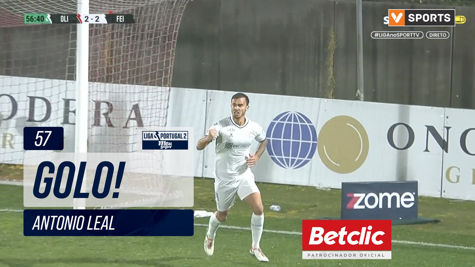 GOLO! Feirense, Antonio Leal aos 57', Oliveirense ...