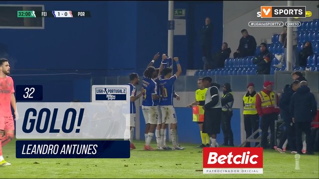 GOLO! Feirense, Leandro Antunes aos 32', Feirense 1-0 FC Porto B
