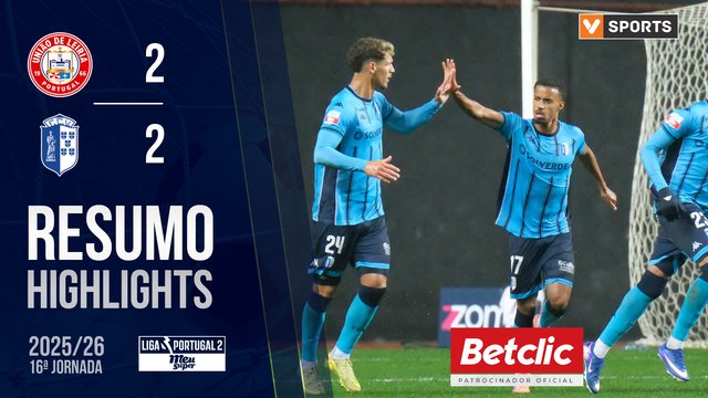 Liga Meu Super (16ª Jornada): Resumo U. Leiria 2-2 Vizela