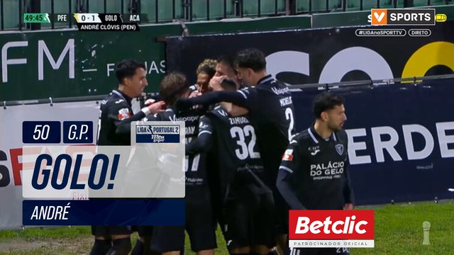 GOLO! Académico, André aos 50', FC P.Ferreira 0-1 Académico