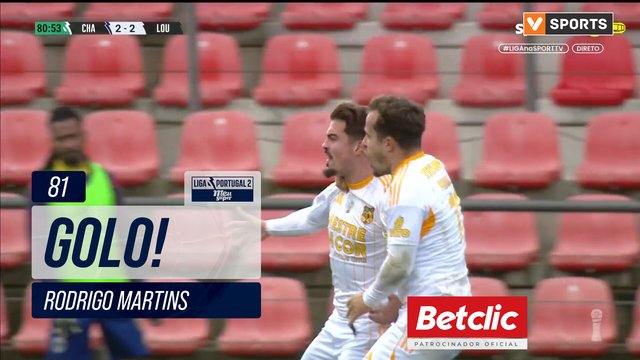 GOLO! L. Lourosa FC, Rodrigo Martins aos 81', GD Chaves 2-2 L. Lourosa FC
