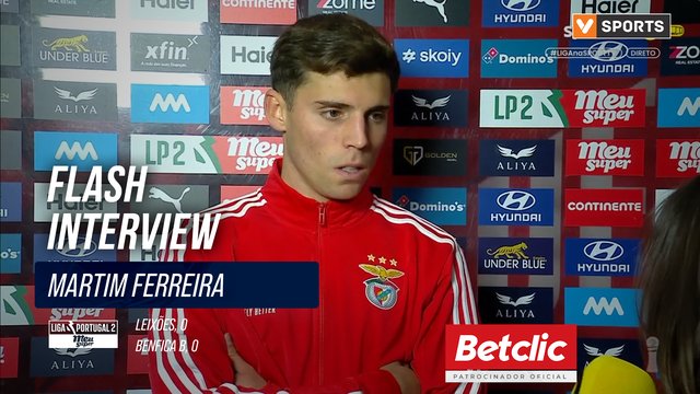 Benfica B, Flash Interview, Martim Ferreira