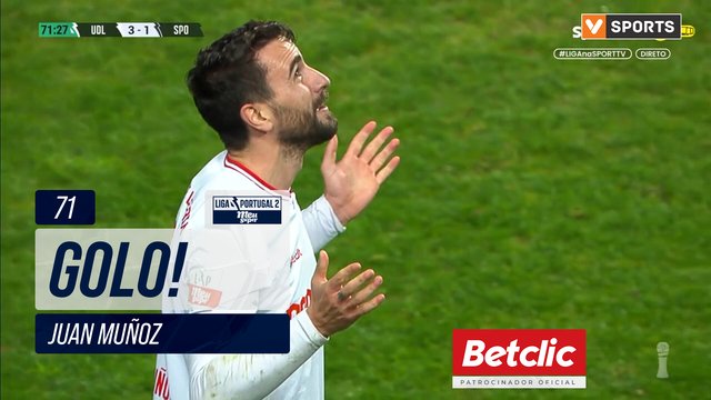 GOLO! U. Leiria, Juan Muñoz aos 71', U. Leiria 3-1 Sporting CP B