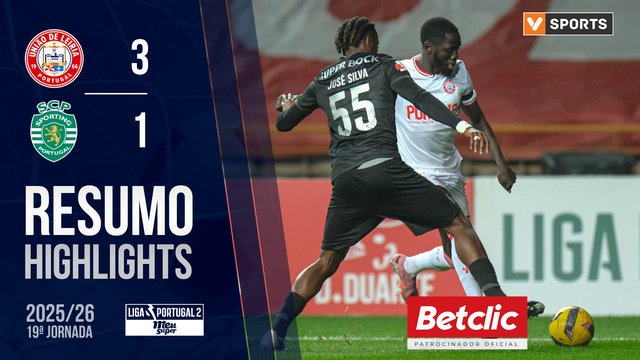 Liga Meu Super (19ª Jornada): Resumo U. Leiria 3-1 Sporting CP B