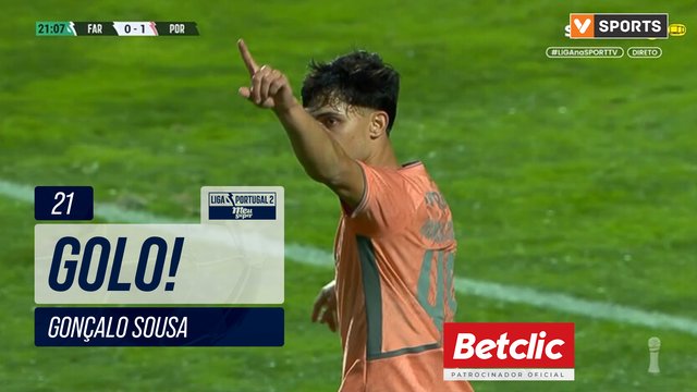 GOLO! FC Porto B, Gonçalo Sousa aos 21', Farense 0-1 FC Porto B