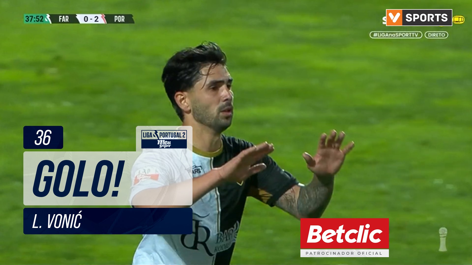 GOLO! FC Porto B, L. Voni? aos 36', Farense 0-2 FC...