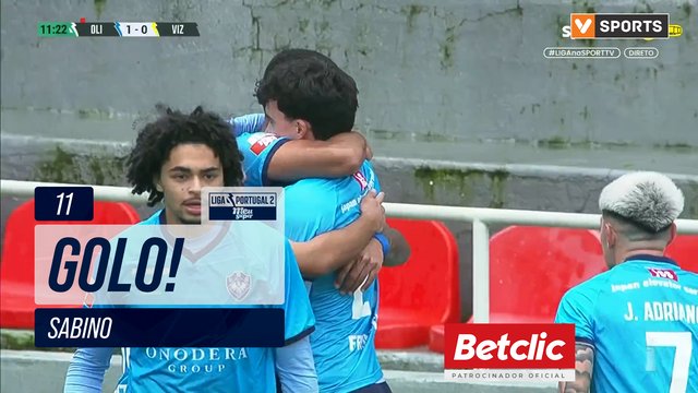 GOLO! Oliveirense, Sabino aos 11', Oliveirense 1-0 Vizela