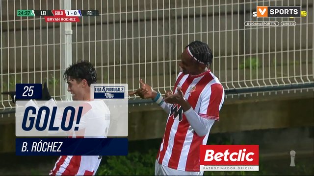 GOLO! Leixões, B. Róchez aos 25', Leixões 1-0 Feirense