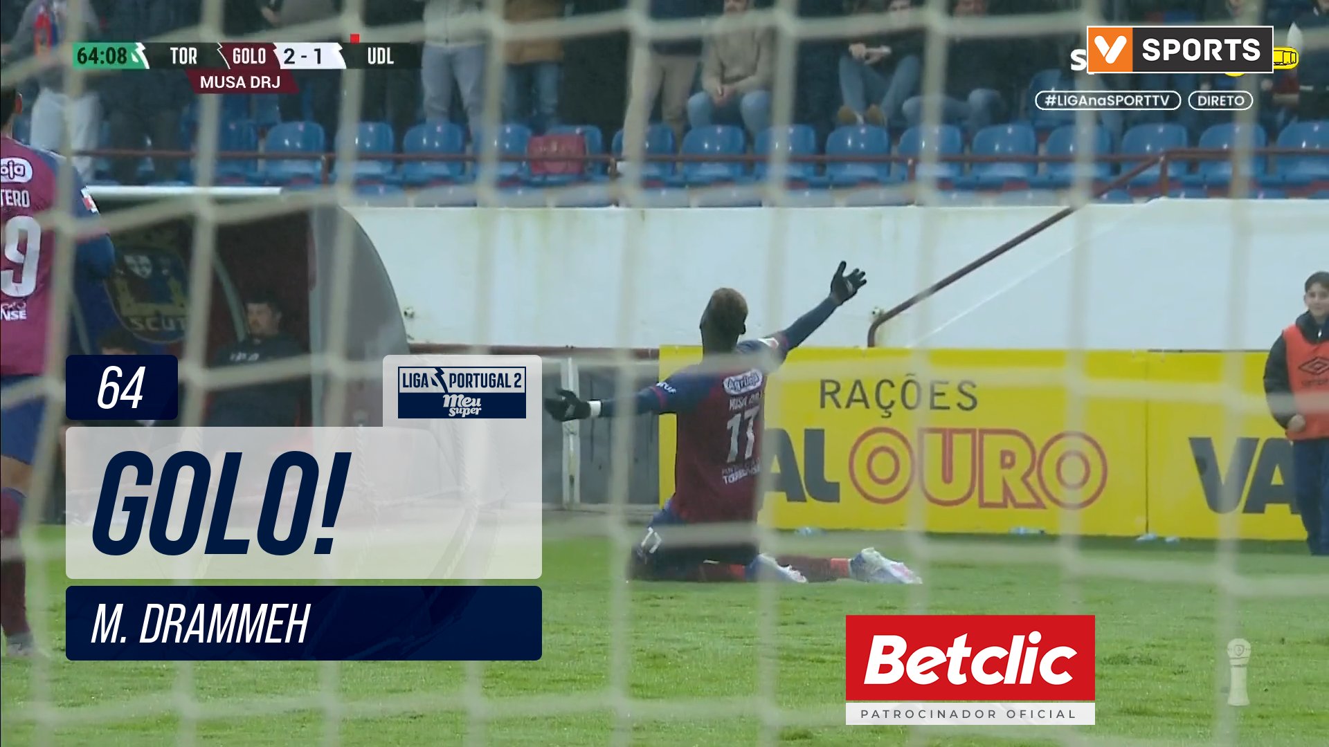 GOLO! Torreense, M. Drammeh aos 64', Torreense 2-1...