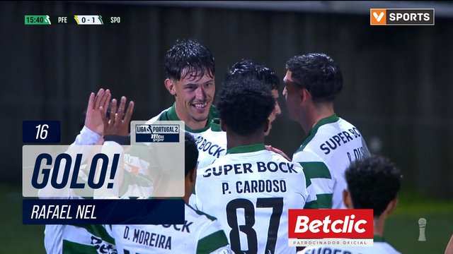 GOLO! Sporting CP B, Rafael Nel aos 16', P. Ferreira 0-1 Sporting CP B