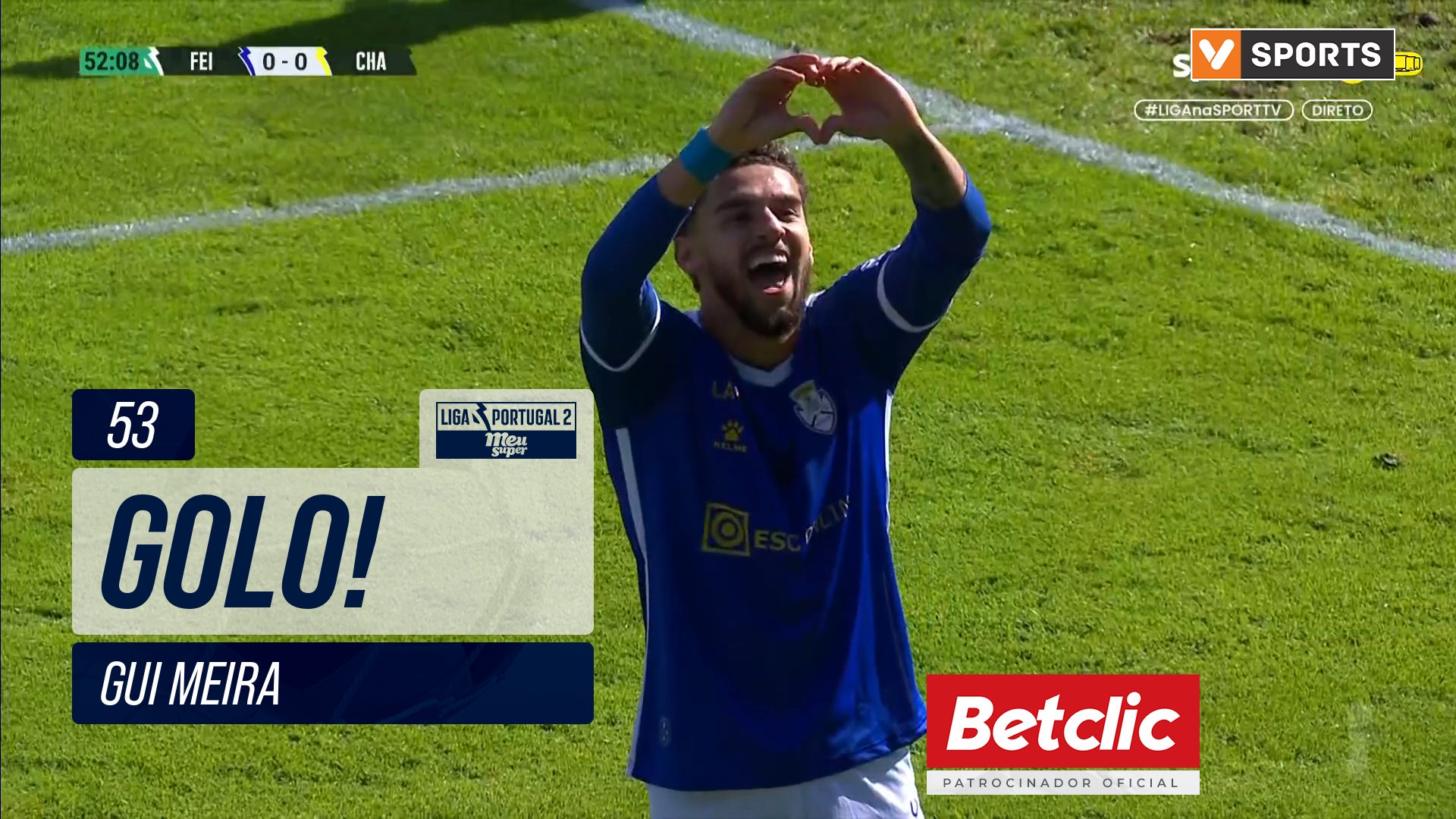 GOLO! Feirense, Gui Meira aos 53', Feirense 1-0 Ch...