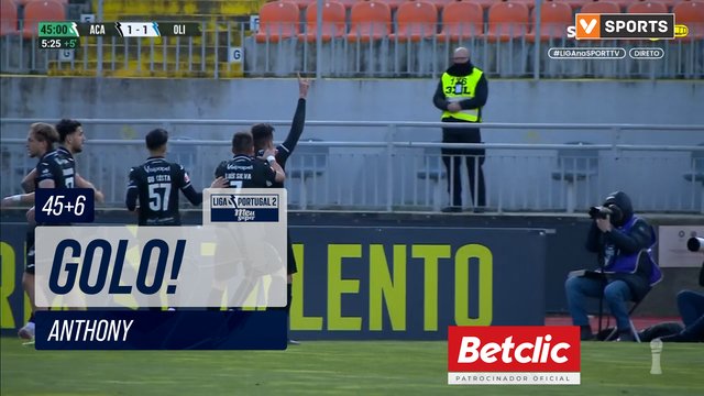 GOLO! Académico, Anthony aos 45'+6', Académico 1-1 Oliveirense