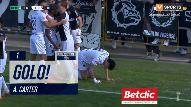 GOLO! Farense, A. Carter aos 1', Farense 1-0 Leixões