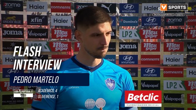 Oliveirense, Flash Interview, Pedro Martelo