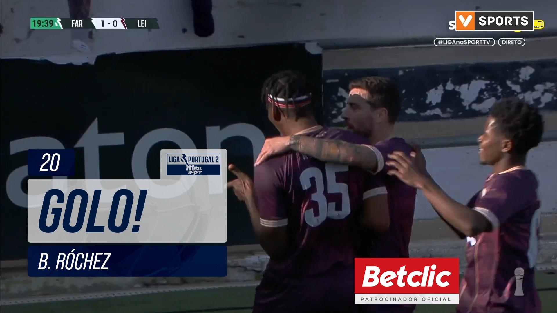 GOLO! Leixões, B. Róchez aos 20', Farense 1-1 Le...