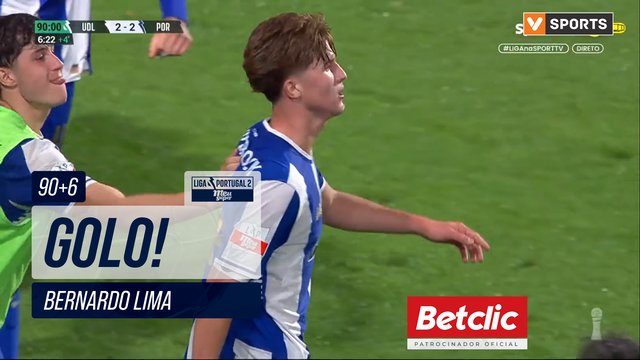 GOLO! FC Porto B, Bernardo Lima aos 90'+6', U. Leiria 2-2 FC Porto B