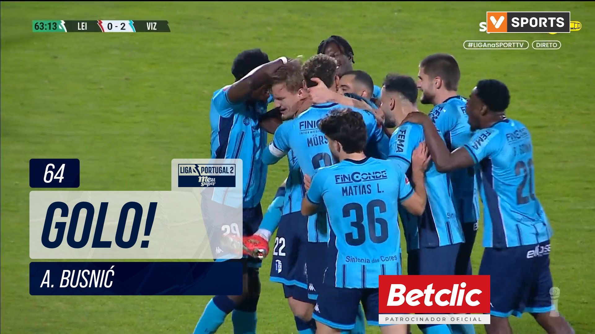 GOLO! Vizela, A. Busni? aos 64', Leixões 0-2 Vizela