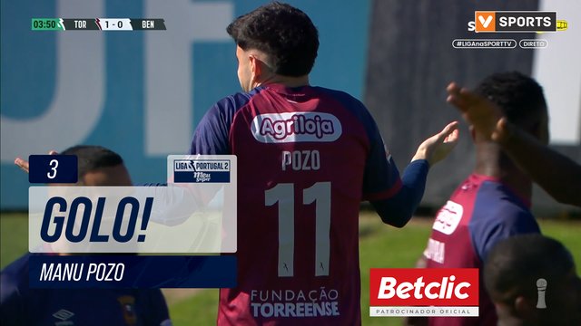 GOLO! Torreense, Manu Pozo aos 3', Torreense 1-0 Benfica B