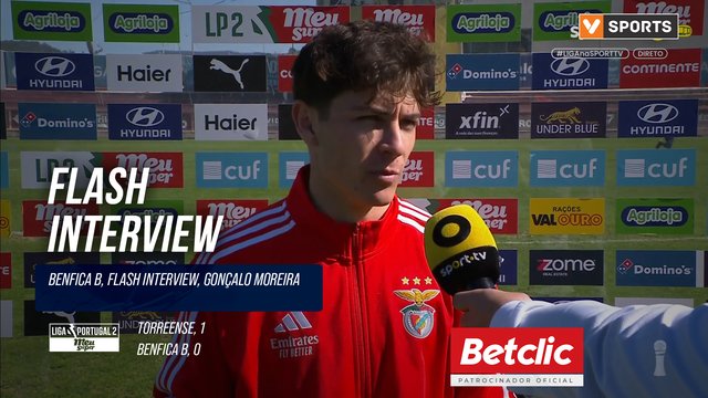 Benfica B, Flash Interview, Gonçalo Moreira