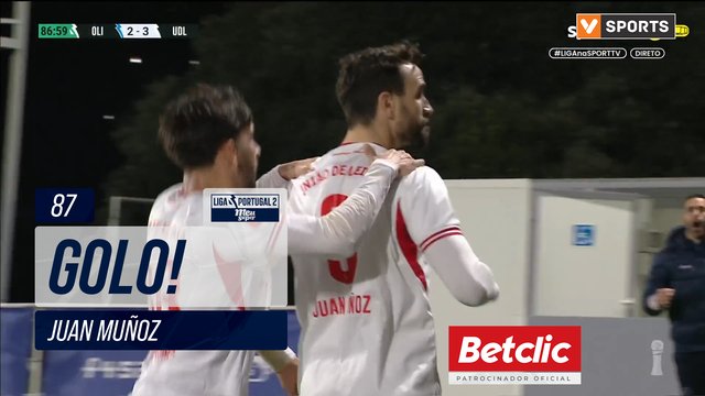 GOLO! U. Leiria, Juan Muñoz aos 87', Oliveirense 2-3 U. Leiria