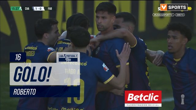 GOLO! Chaves, Roberto aos 16', Chaves 1-0 Farense