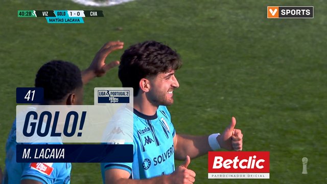 GOLO! Vizela, M. Lacava aos 41', Vizela 1-0 Chaves