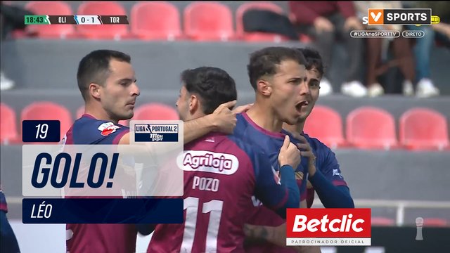 GOLO! Torreense, Léo aos 19', Oliveirense 0-1 Torreense