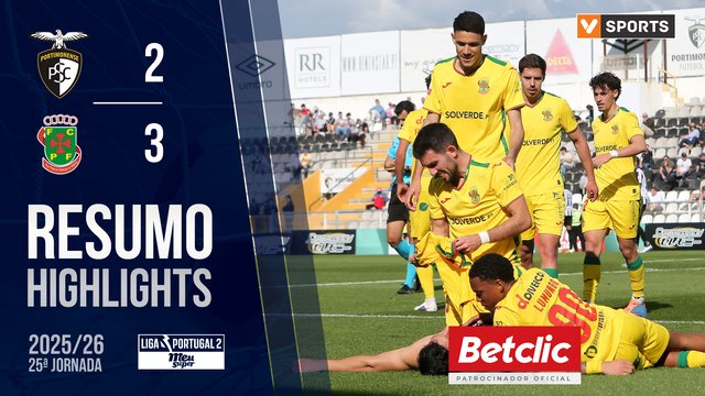 Liga Meu Super (25ª Jornada): Resumo Portimonense 2-3 FC P.Ferreira
