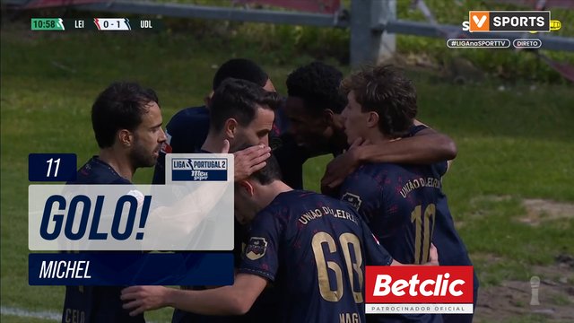 GOLO! U. Leiria, Michel aos 11', Leixões 0-1 U. Leiria