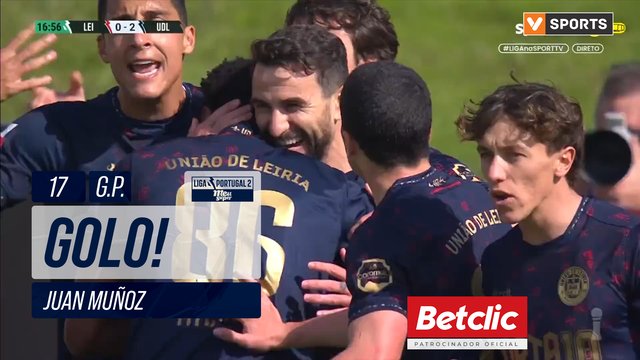 GOLO! U. Leiria, Juan Muñoz aos 17', Leixões 0-2 U. Leiria