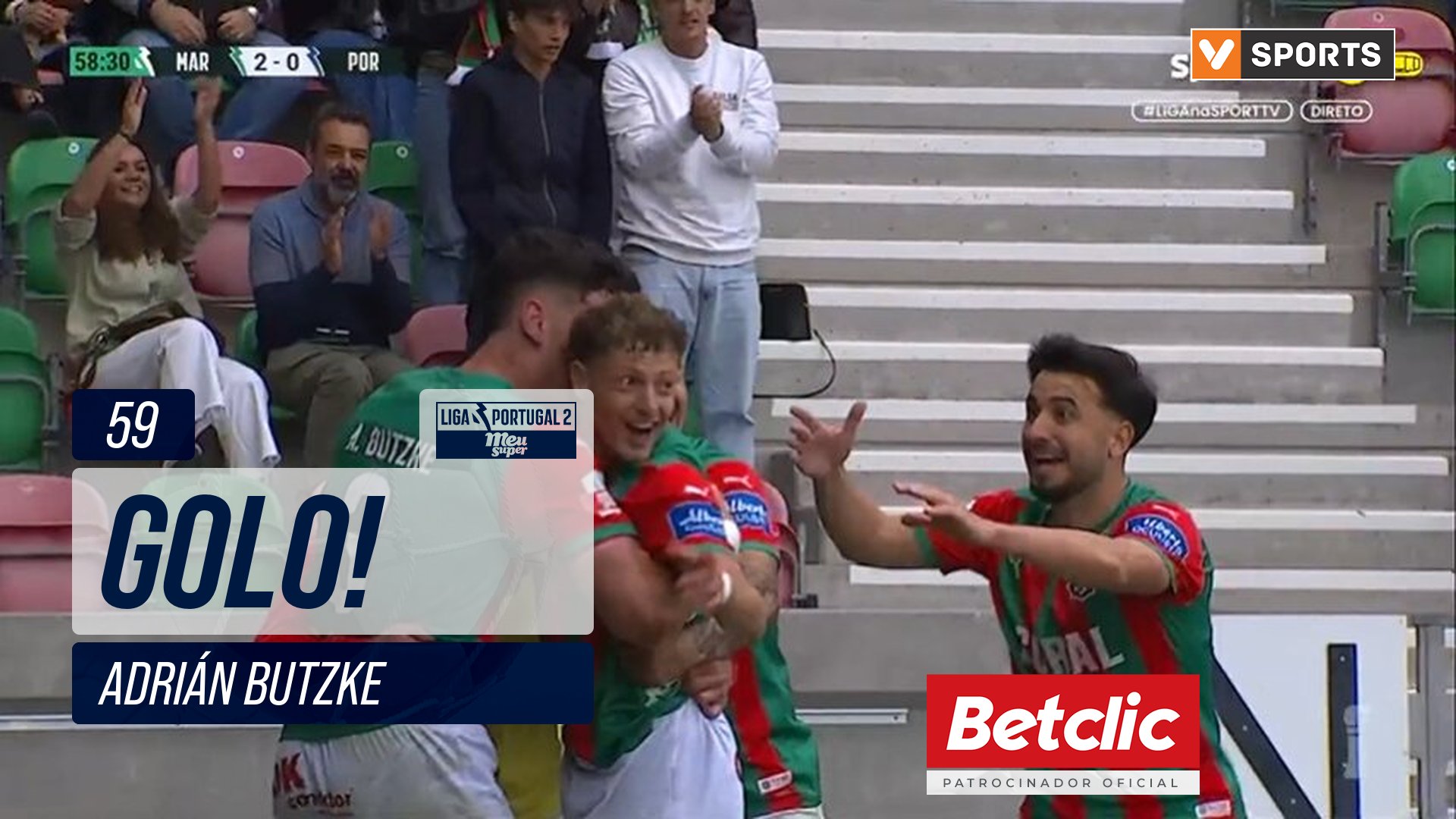 GOLO! Marítimo, Adrián Butzke aos 59', Marítimo...
