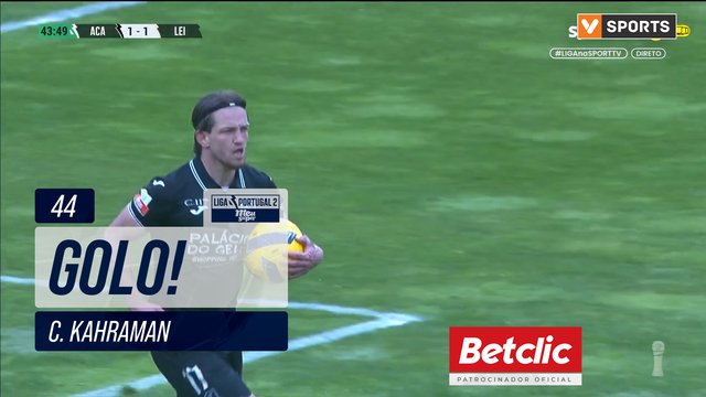 GOLO! Académico, C. Kahraman aos 44', Académico 1-1 Leixões