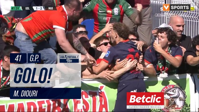 GOLO! Marítimo, M. Diouri aos 41', U. Leiria 1-2 Marítimo