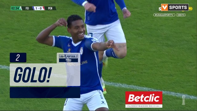 GOLO! Feirense, João Miguel (p.b.) aos 2', Feirense 1-0 Penafiel