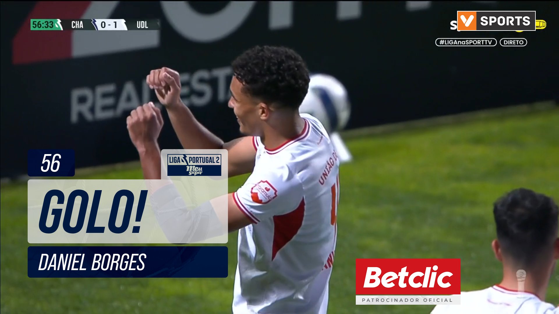 GOLO! U. Leiria, Daniel Borges aos 56', Chaves 0-1...