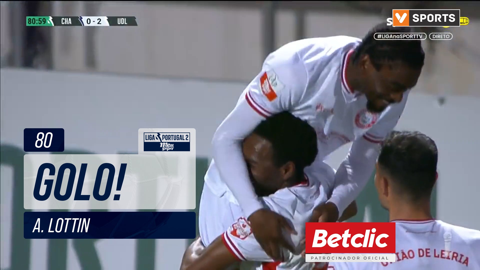 GOLO! U. Leiria, A. Lottin aos 80', Chaves 0-2 U. ...